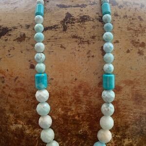 Vintage Sterling Silver, Calcite and Howlite Necklace by Jay King of Mine Finds